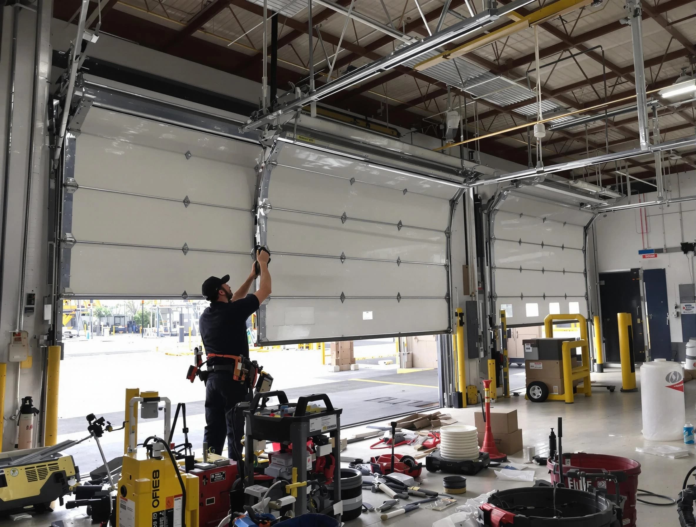 Wellsville Garage Door Repair technician performing commercial garage door repair in Wellsville
