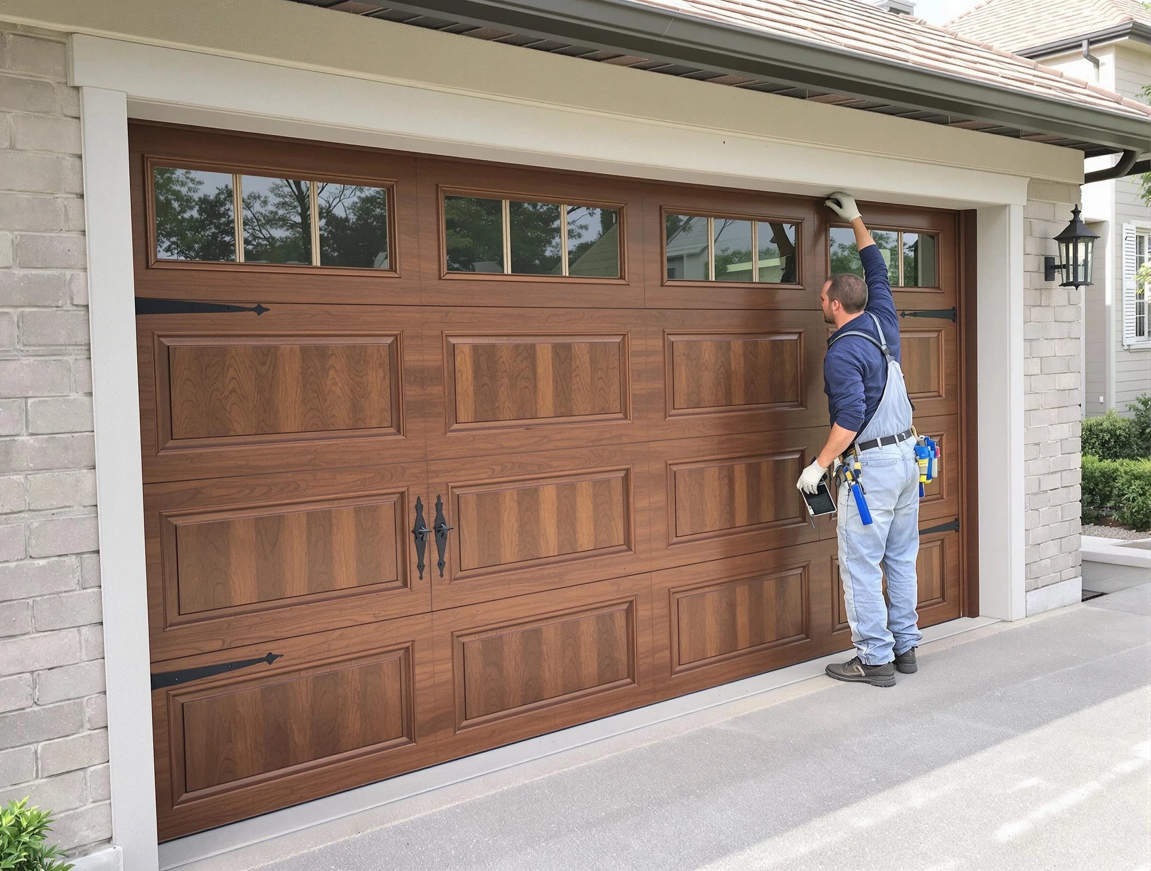 Custom garage door showcase by Wellsville Garage Door Repair in Wellsville