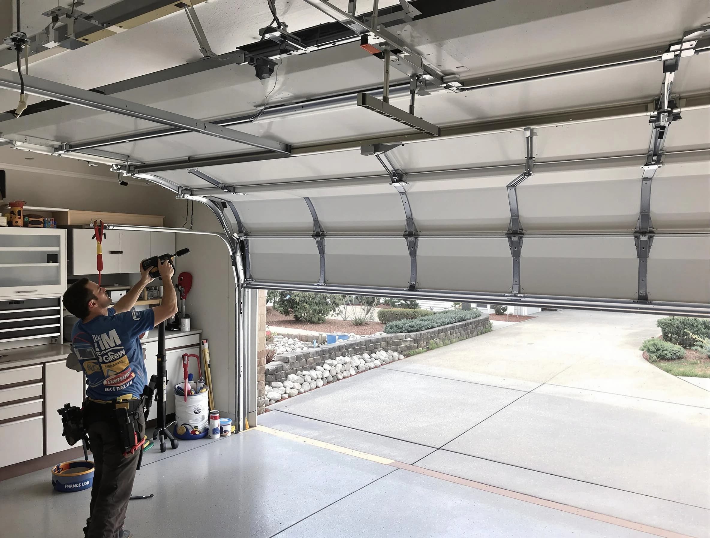 Garage door track repair service by Wellsville Garage Door Repair in Wellsville