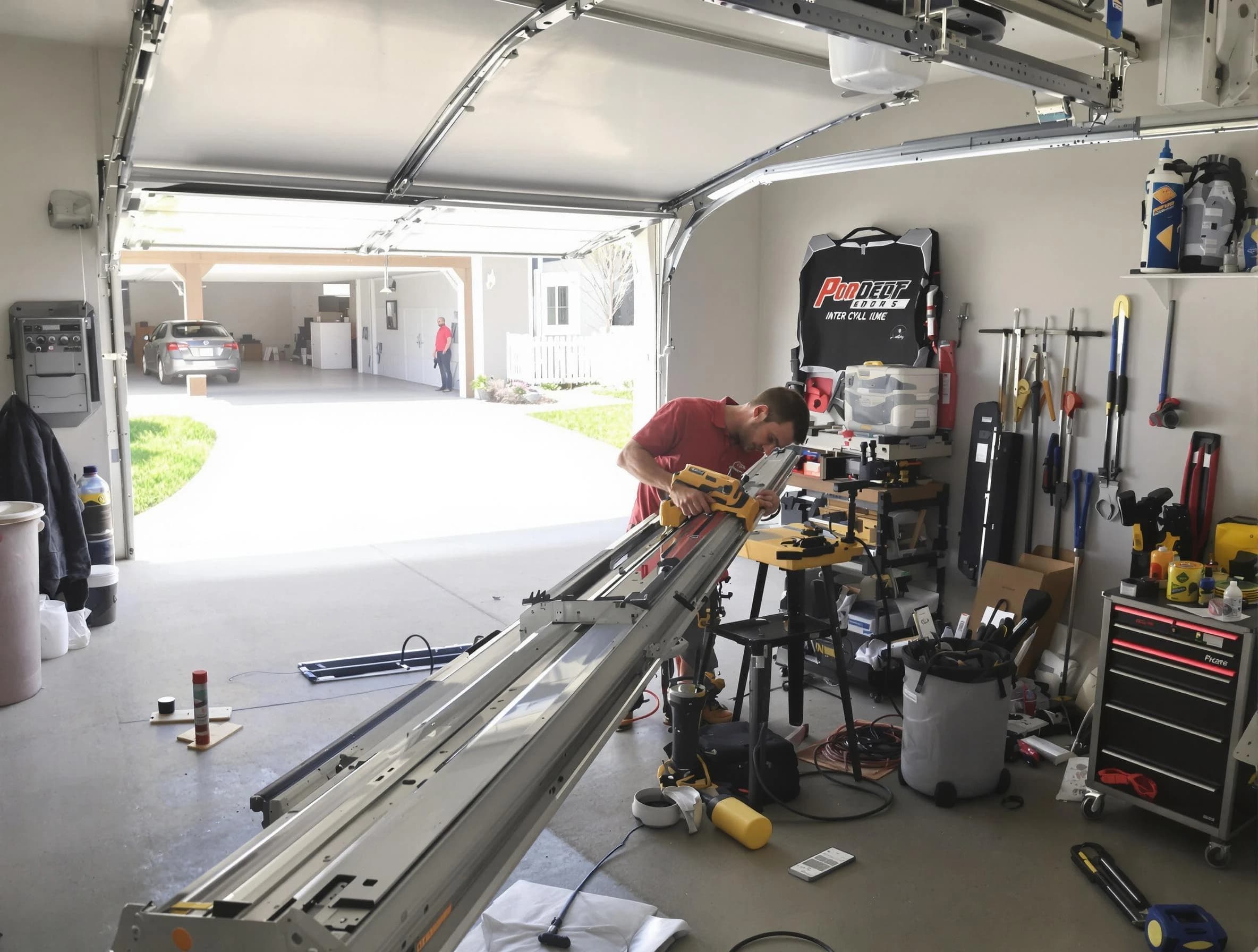 Wellsville Garage Door Repair expert performing track repair in Wellsville