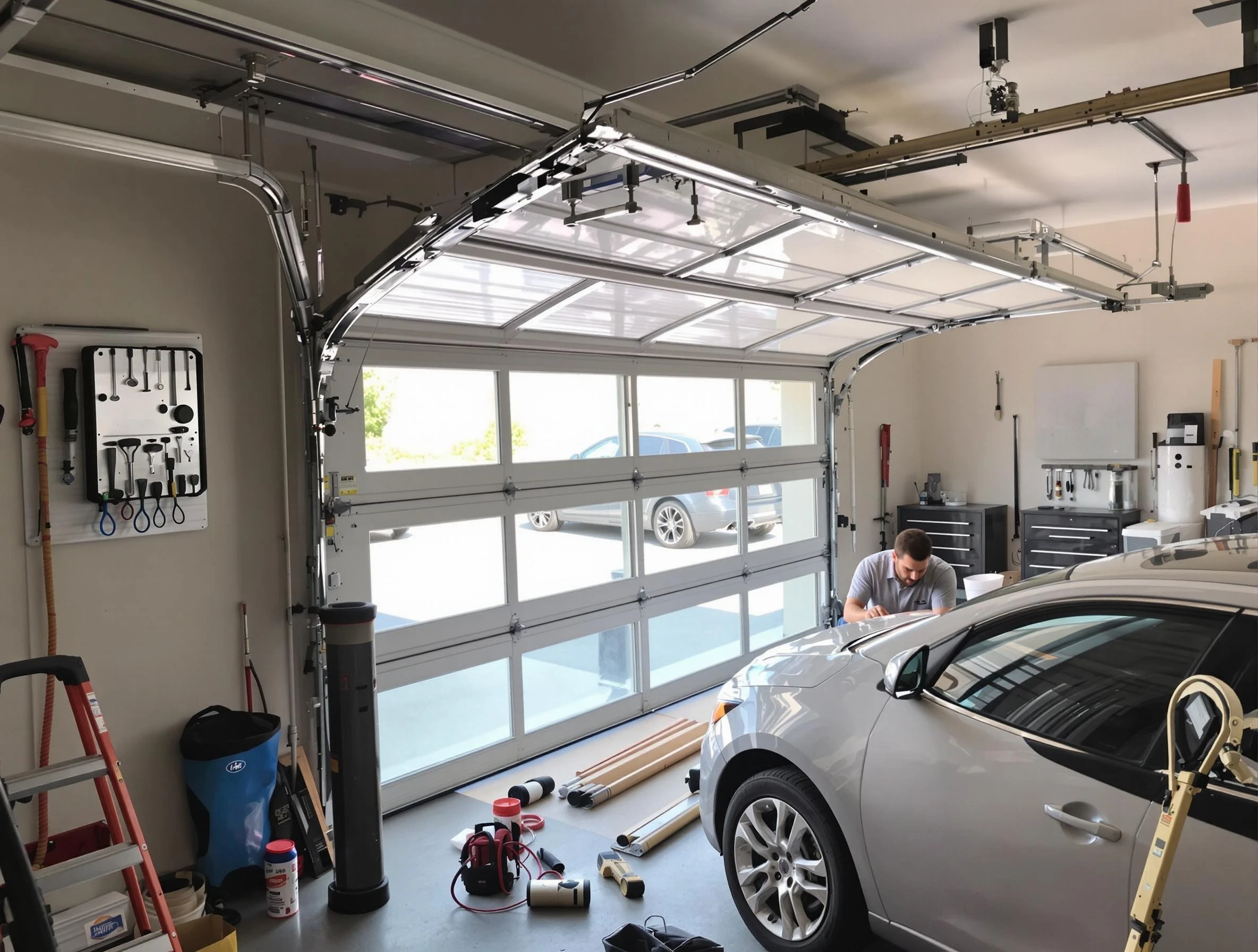 Garage door noise reduction service by Wellsville Garage Door Repair in Wellsville