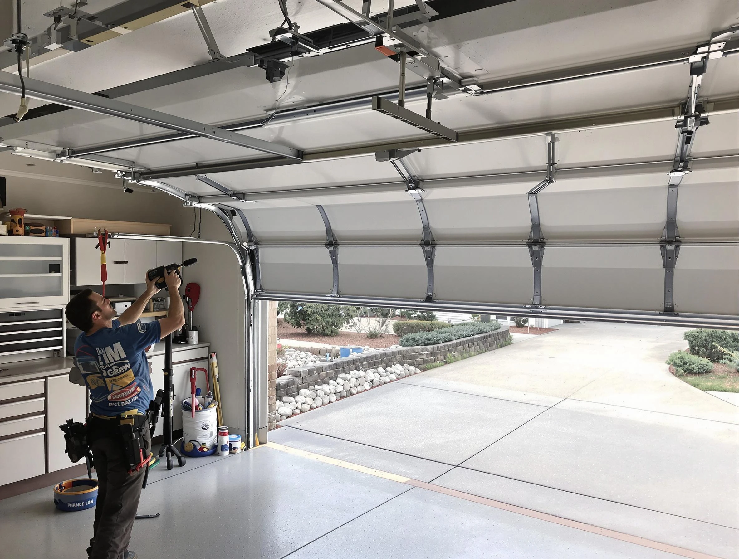 Garage door track repair service by Wellsville Garage Door Repair in Wellsville